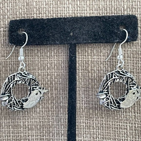 Women Earrings Silver Tone Fashion Jewelry Bird Earrings - Picture 8 of 11